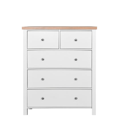 Astbury - 3 Piece Bedroom Set - 5 Drawer Chest - White