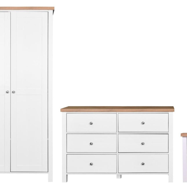 Astbury - 3 Piece Bedroom Set - 6 Drawer Chest - White