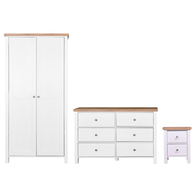 Astbury - 3 Piece Bedroom Set - 6 Drawer Chest - White