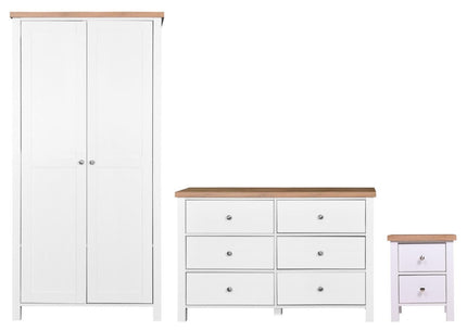 Astbury - 3 Piece Bedroom Set - 6 Drawer Chest - White