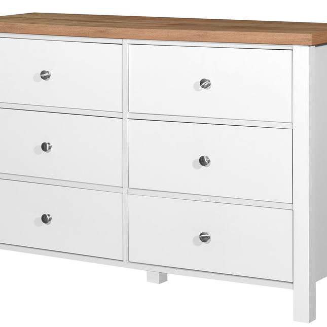 Astbury - 3 Piece Bedroom Set - 6 Drawer Chest - White