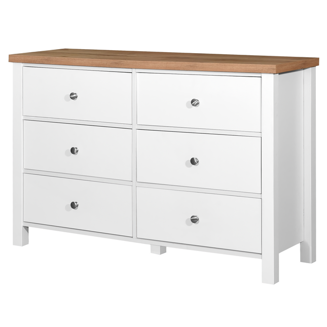 Astbury - 3 Piece Bedroom Set - 6 Drawer Chest - White