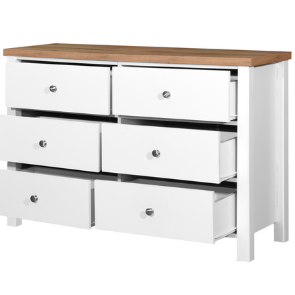 Astbury - 3 Piece Bedroom Set - 6 Drawer Chest - White