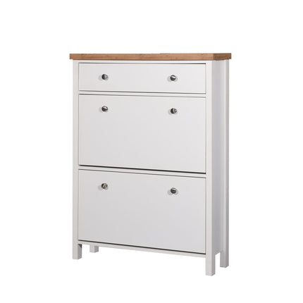 Astbury - 3 Tier Shoe Cabinet - White 