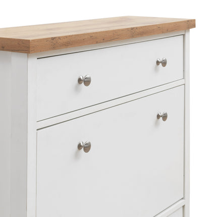 Astbury - 3 Tier Shoe Cabinet - White 