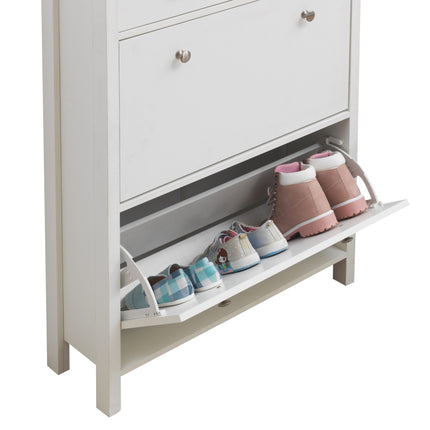 Astbury - 3 Tier Shoe Cabinet - White 