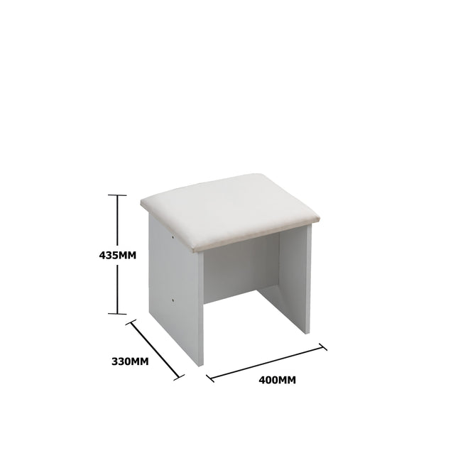 Astbury - Cushioned Stool White