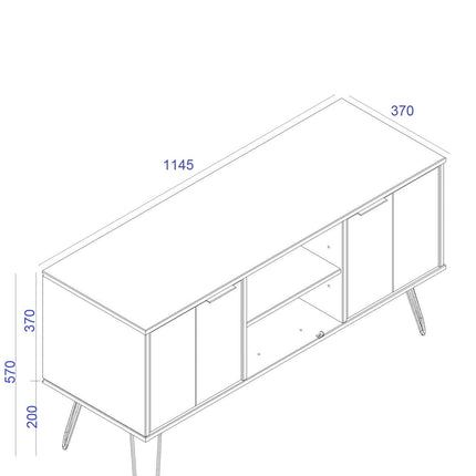 Augusta - 2 Door Flat Screen TV Unit