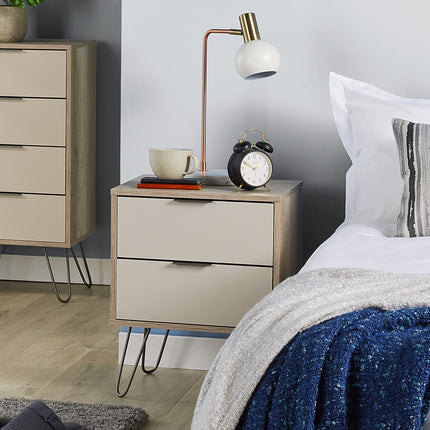 Augusta - 2 Drawer Bedside Cabinet