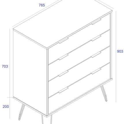 Augusta - 4 Drawer Chest of Drawers