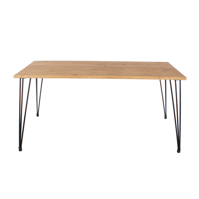 Augusta - Durable Rectangular Dining Table - Metal Hairpin Legs