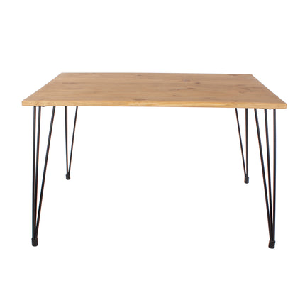 Augusta - Durable Rectangular Dining Table - Metal Hairpin Legs