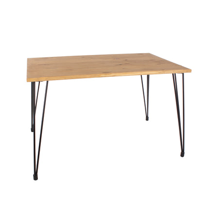 Augusta - Durable Rectangular Dining Table - Metal Hairpin Legs
