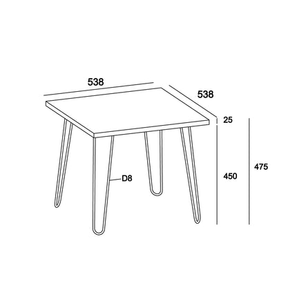 Augusta - Industrial Chic Lamp Table - Metal Accents