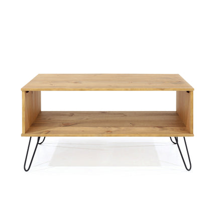 Augusta - Industrial Style Open Coffee Table - Under-Shelf