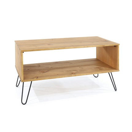 Augusta - Industrial Style Open Coffee Table - Under-Shelf