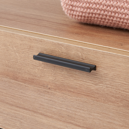 Claire - 2 Drawer 1 Shelf Open Wardrobe - Riviera Oak