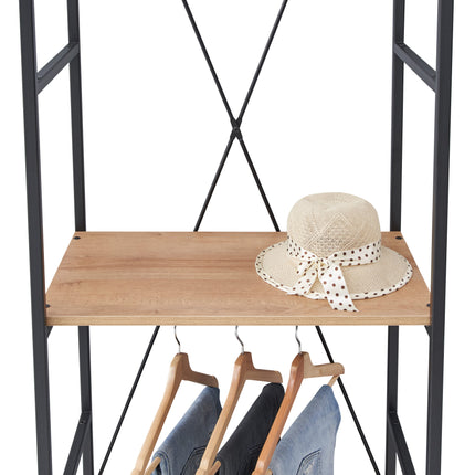 Claire - 3 Shelf Open Wardrobe - Riviera Oak