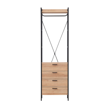 Claire - 4 Drawer Open Wardrobe - Riviera Oak