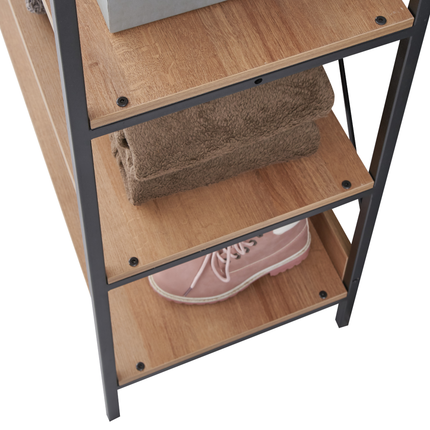 Claire - 4 Shelf Open Wardrobe - Riviera Oak