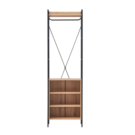 Claire - 5 Shelf Open Wardrobe - Riviera Oak