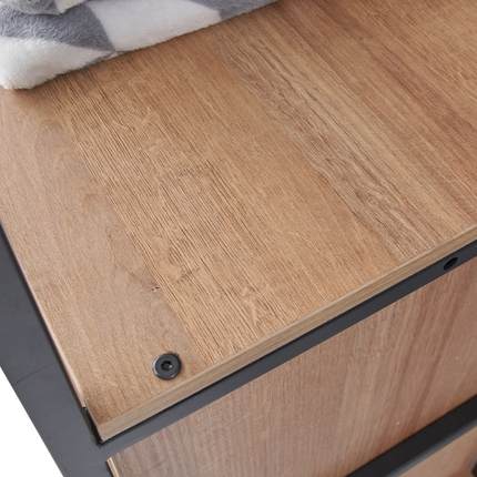 Claire - 5 Shelf Open Wardrobe - Riviera Oak