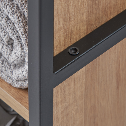 Claire - 8 Shelf Open Wardrobe - Riviera Oak