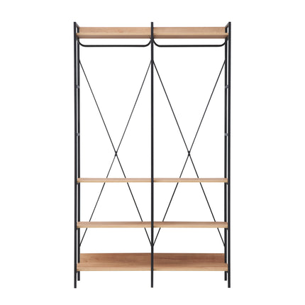 Claire - 8 Shelf Open Wardrobe - Riviera Oak