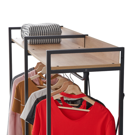 Claire - 8 Shelf Open Wardrobe - Riviera Oak