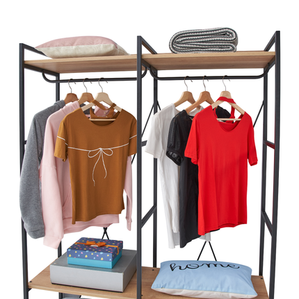 Claire - 8 Shelf Open Wardrobe - Riviera Oak