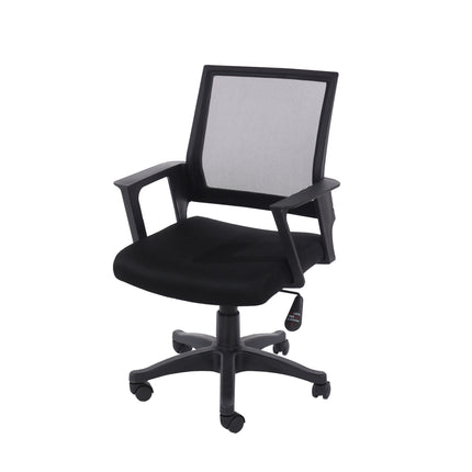 Contemporary - Black Home Office Chair - Mesh Back - Fabric Seat