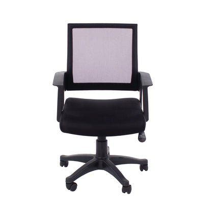 Contemporary - Black Home Office Chair - Mesh Back - Fabric Seat