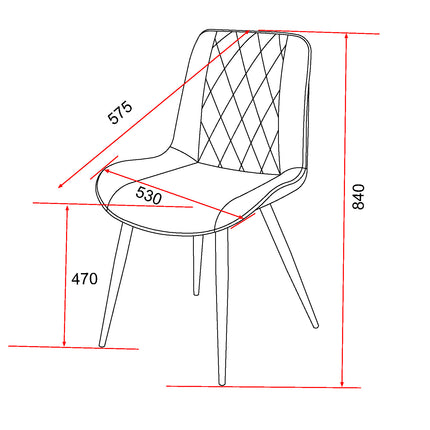 Contemporary - Diamond Stitch Dining Chairs - Set of 2