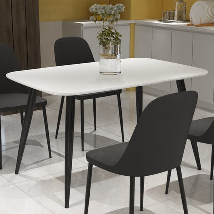 Contemporary - Dining Table with Steel Legs and Adjustable Feet