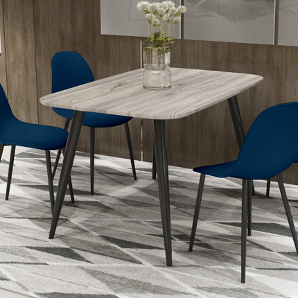 Contemporary - Dining Table with Steel Legs and Adjustable Feet