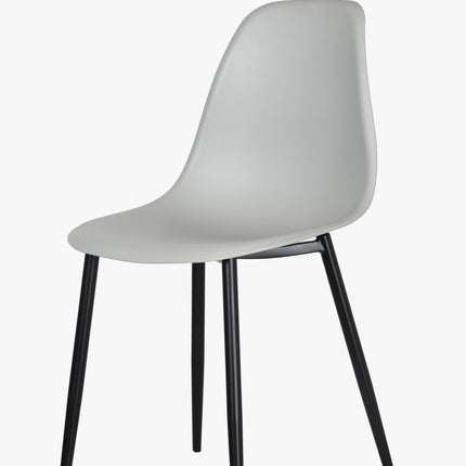 Contemporary - Durable Plastic Curved Dining Chairs - Set of 2