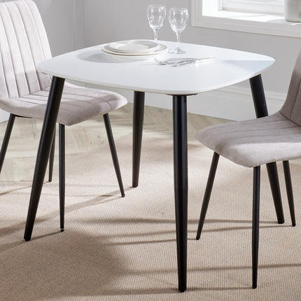 Contemporary - Large Dining Table with Steel Legs and Adjustable Feet
