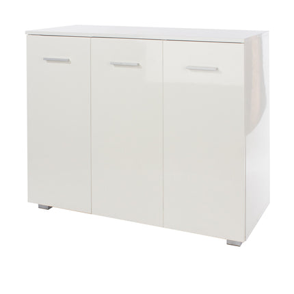 Contemporary - Large White 3-Door Sideboard - Glossy Finish
