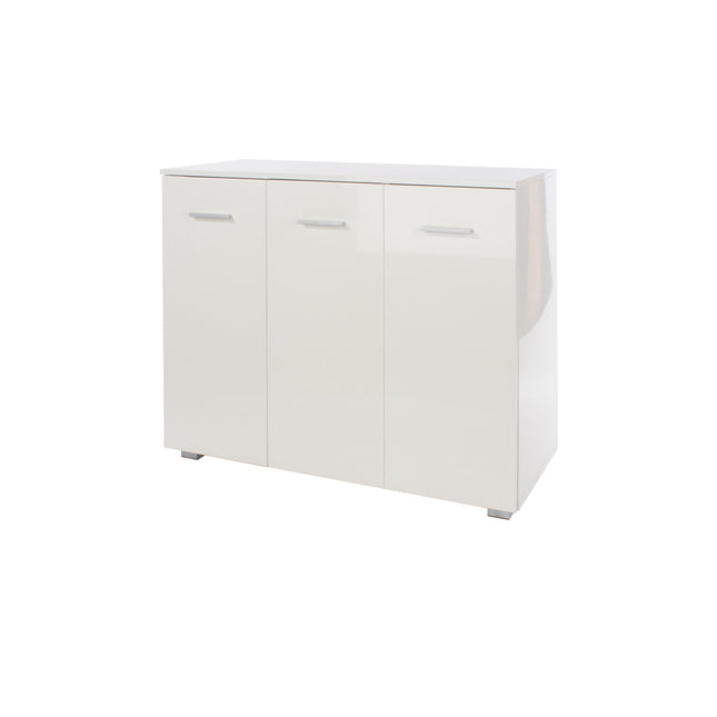 Contemporary - Large White 3-Door Sideboard - Glossy Finish