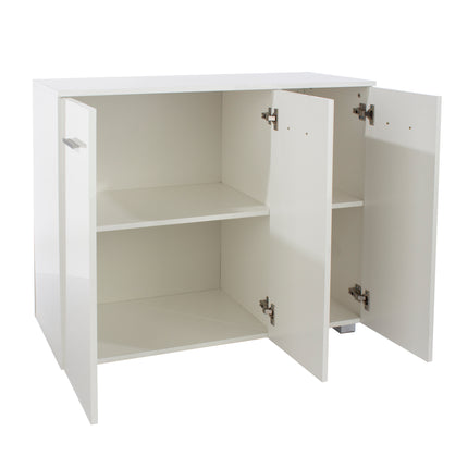 Contemporary - Large White 3-Door Sideboard - Glossy Finish