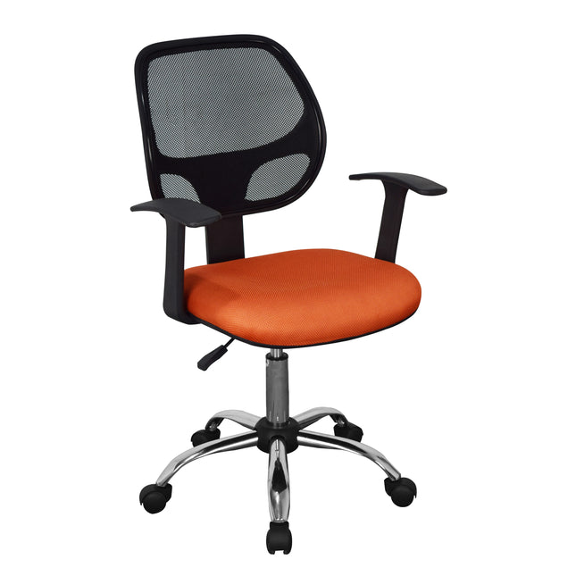 Contemporary - Office Chair with Orange Seat