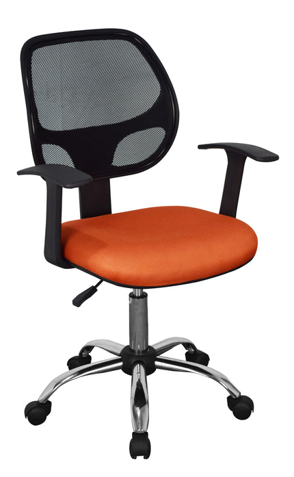 Contemporary - Office Chair with Orange Seat