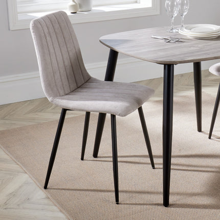 Contemporary - Upholstered Straight Stitch Dining Chairs - Set of 2