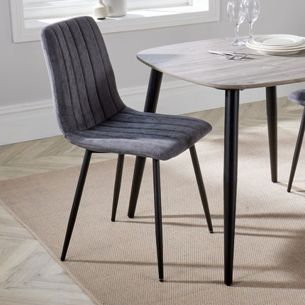 Contemporary - Upholstered Straight Stitch Dining Chairs - Set of 2