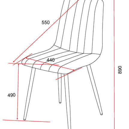 Contemporary - Upholstered Straight Stitch Dining Chairs - Set of 2