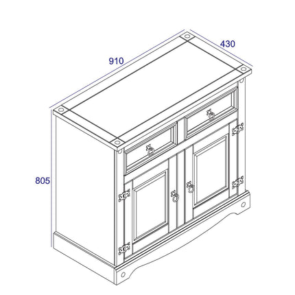 Corona - Compact Small Sideboard