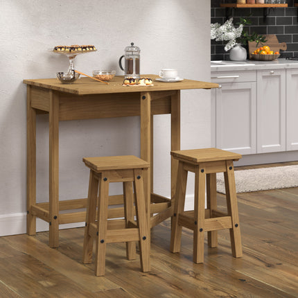 Corona - Drop Leaf Table & 2 Stools