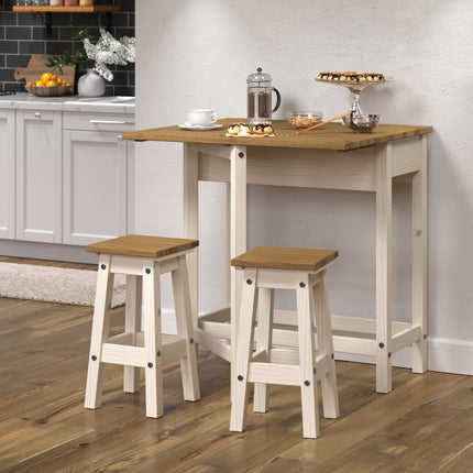 Corona - Drop Leaf Table & 2 Stools