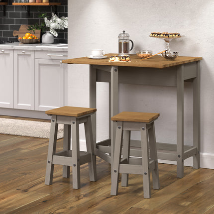Corona - Drop Leaf Table & 2 Stools