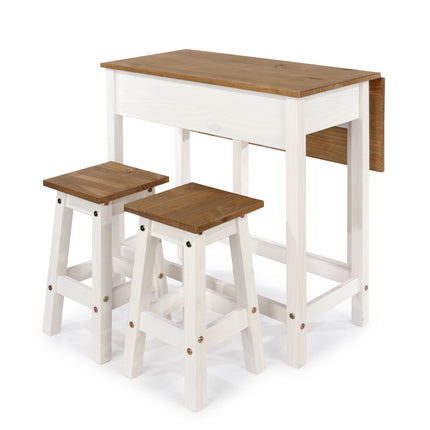 Corona - Drop Leaf Table & 2 Stools